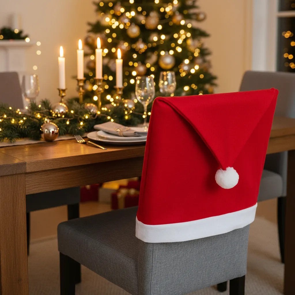 Stuhlhüsse Santa Hat 6 Stk 7