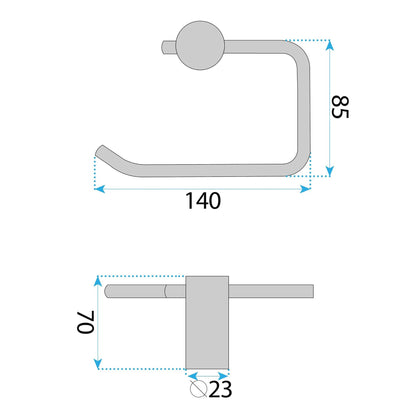 Halter Für Toilettenpapier A62309G OTTO Gold 7