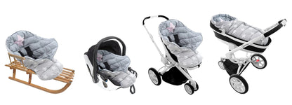 Babyfußsack 4in1 Sheep Beige-Pink 7