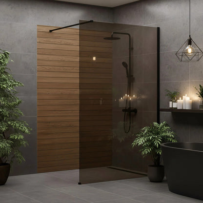 Duschwand Rea Flexi Brown / Black 110 7