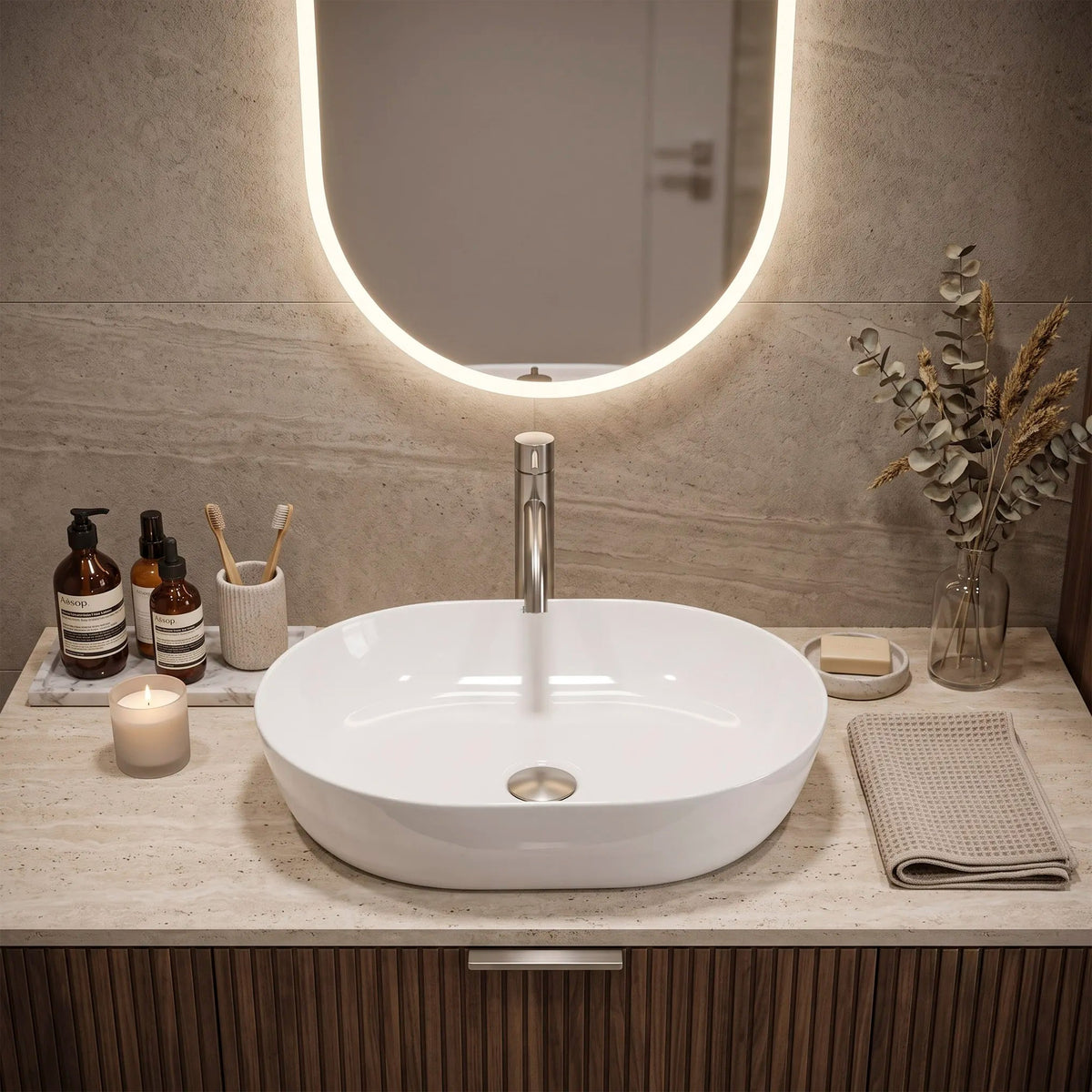 Aufsatzwaschbecken CLEO 50 White – REA 7