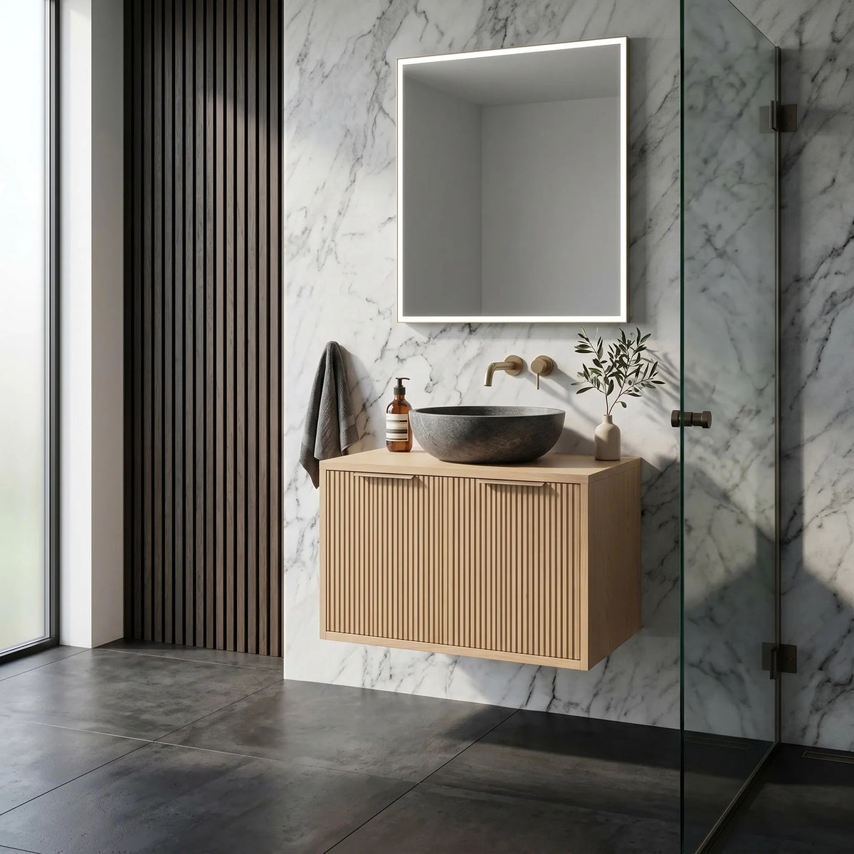 Waschtischunterschrank Rea Core 60cm Beige 7