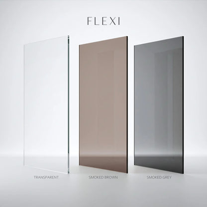 Duschwand Rea Flexi Transparent / Black 70 7