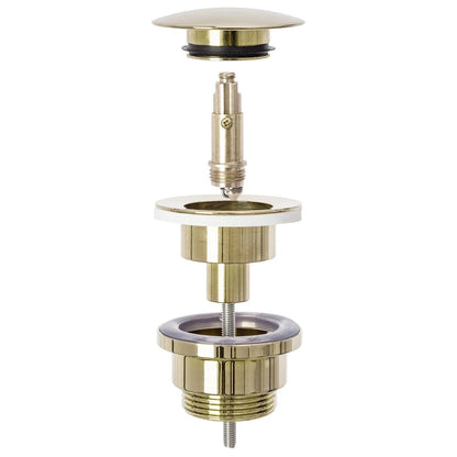 Set Aufsatzwaschbecken Sofia Marble Black + Waschbeckenarmatur Lungo Gold + Stöpsel Gold 7