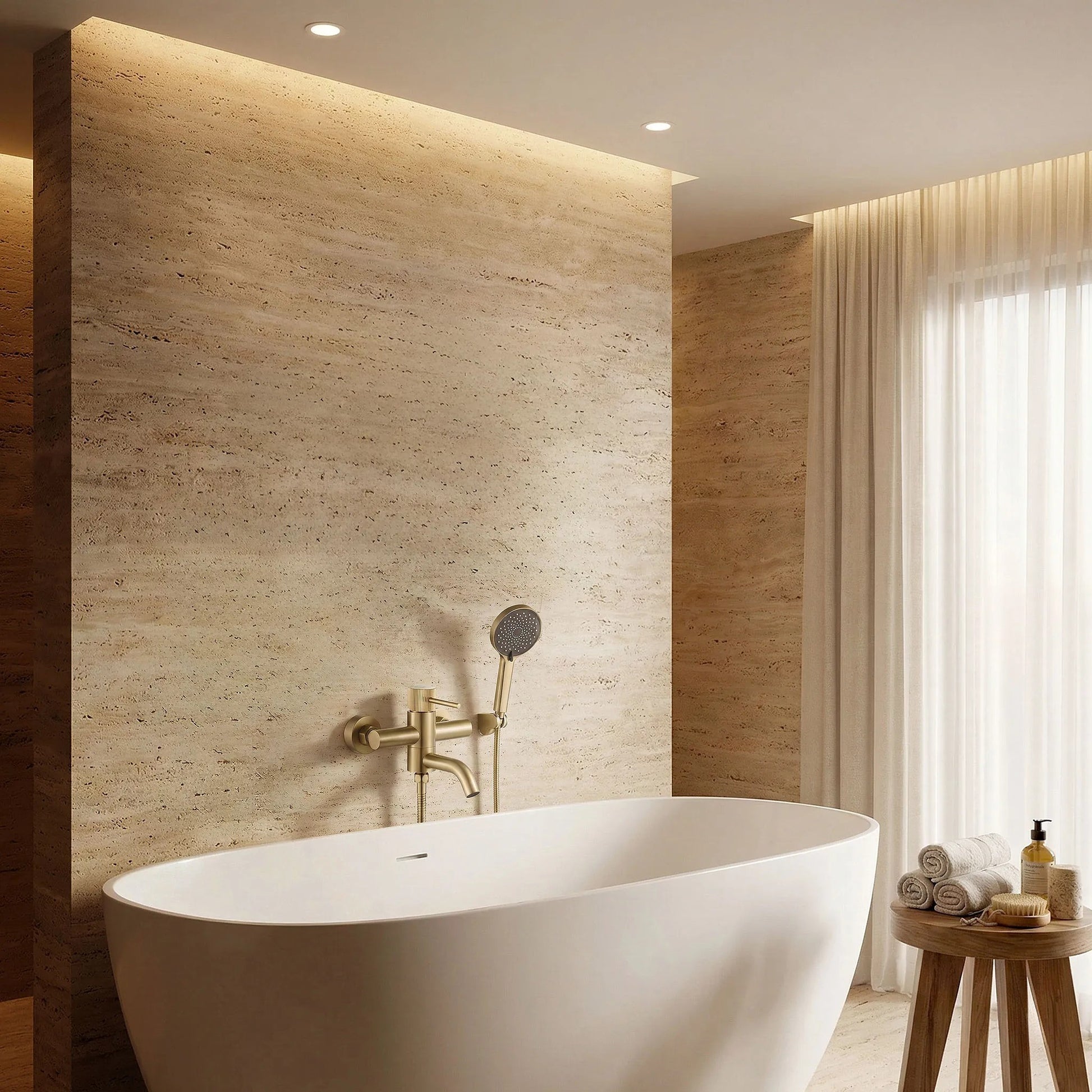 Wannenarmatur Rea Lungo Stripe Gold Brush  7