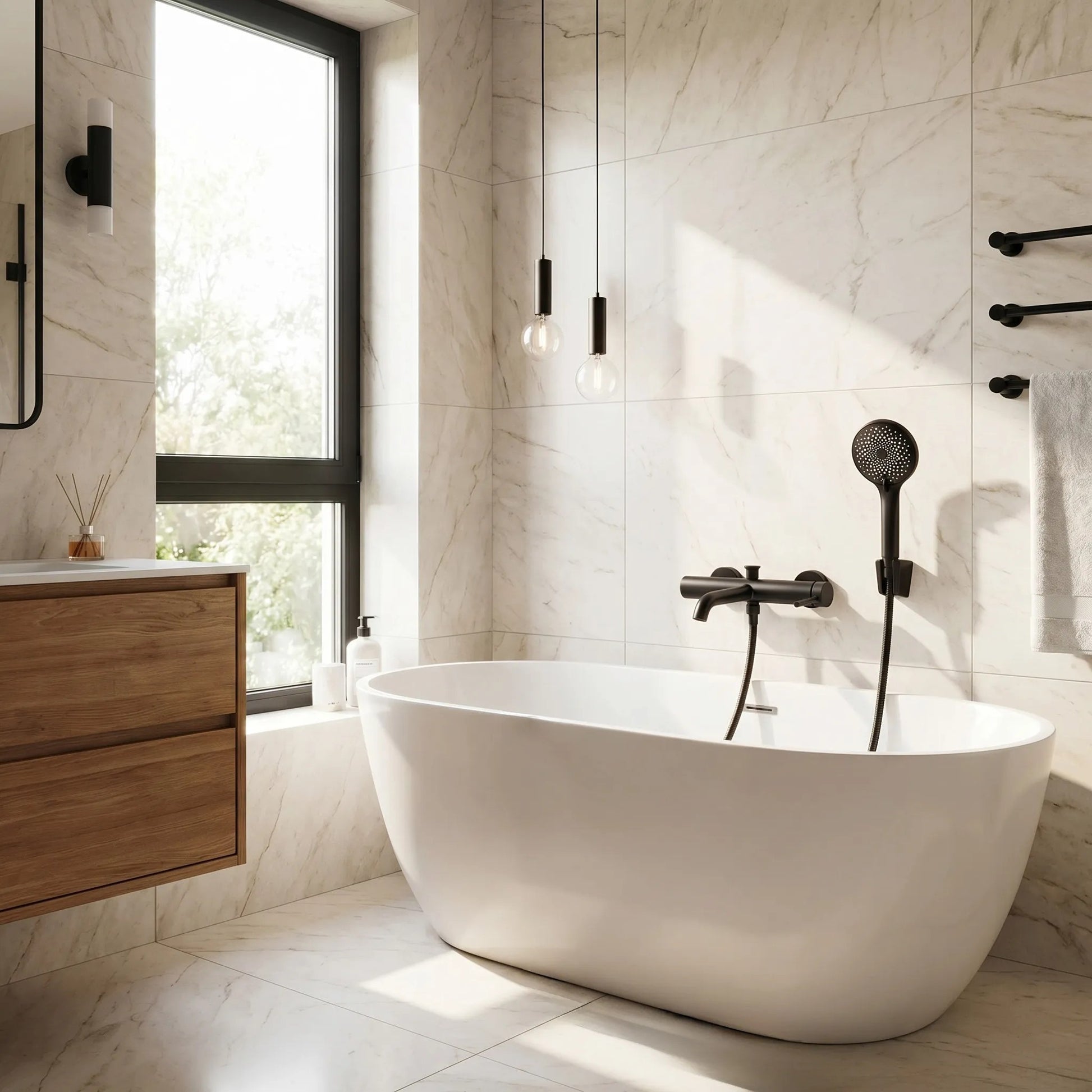 Wannenarmatur REA Rivo Black  7