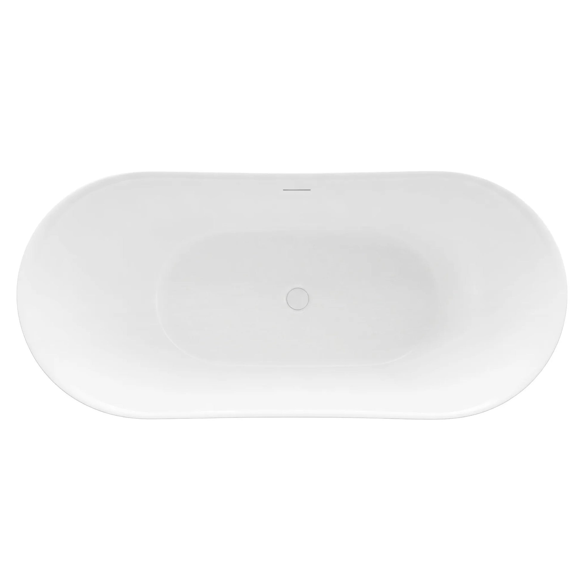 Freistehende Badewanne Rea Ferrano Slim 170 Gebürstete Gold Stöpselabdeckung 7