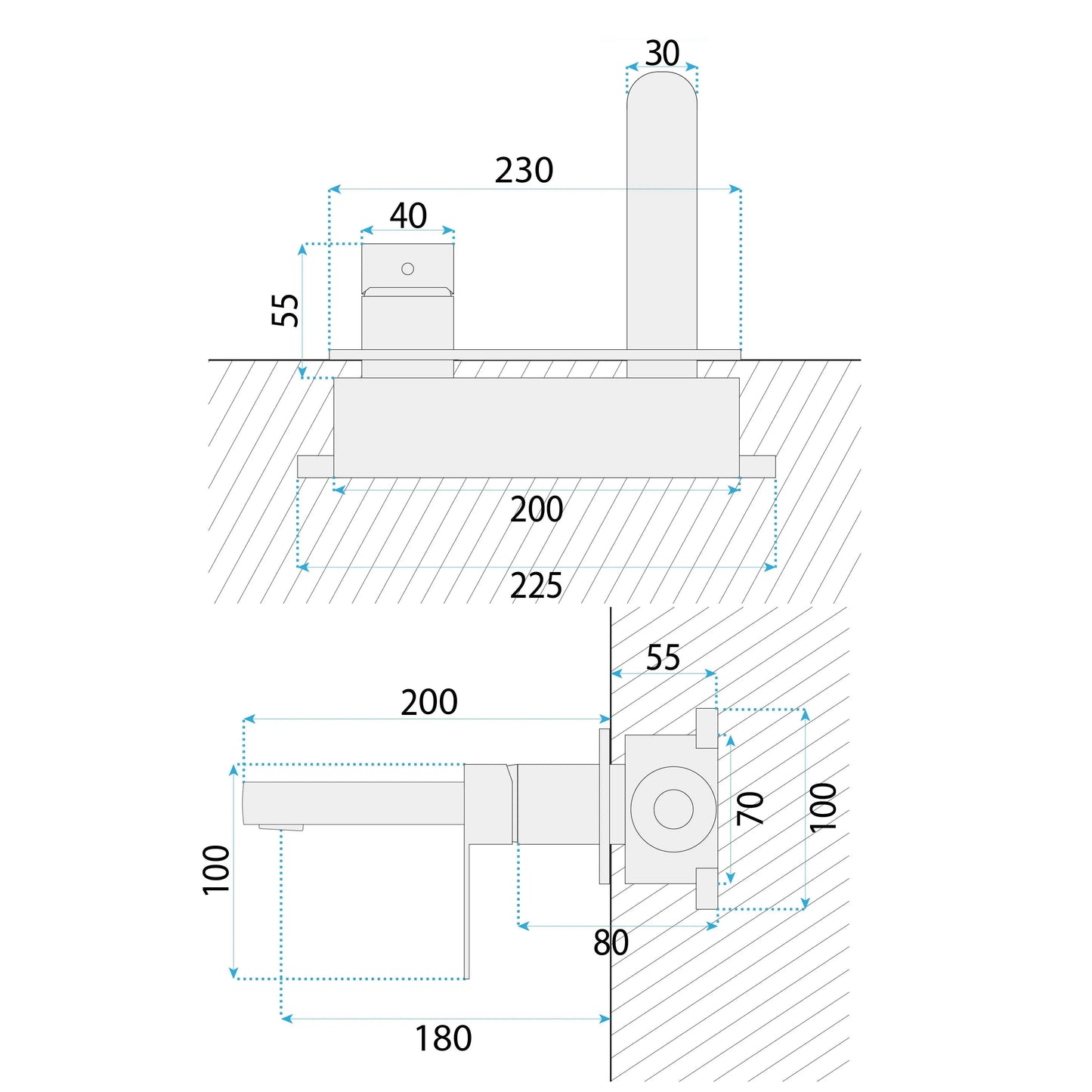 Unterputz Armatur REA Arcos Titan  7
