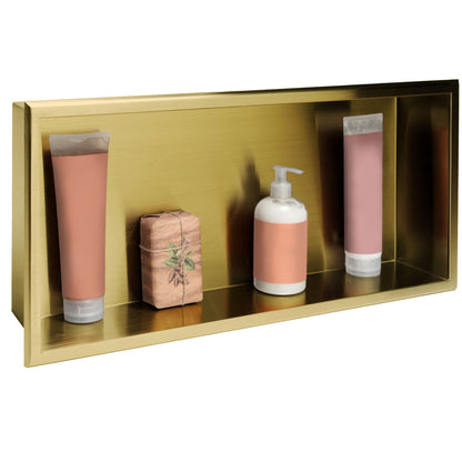 bathroom shelf 30x60 gold brush  2