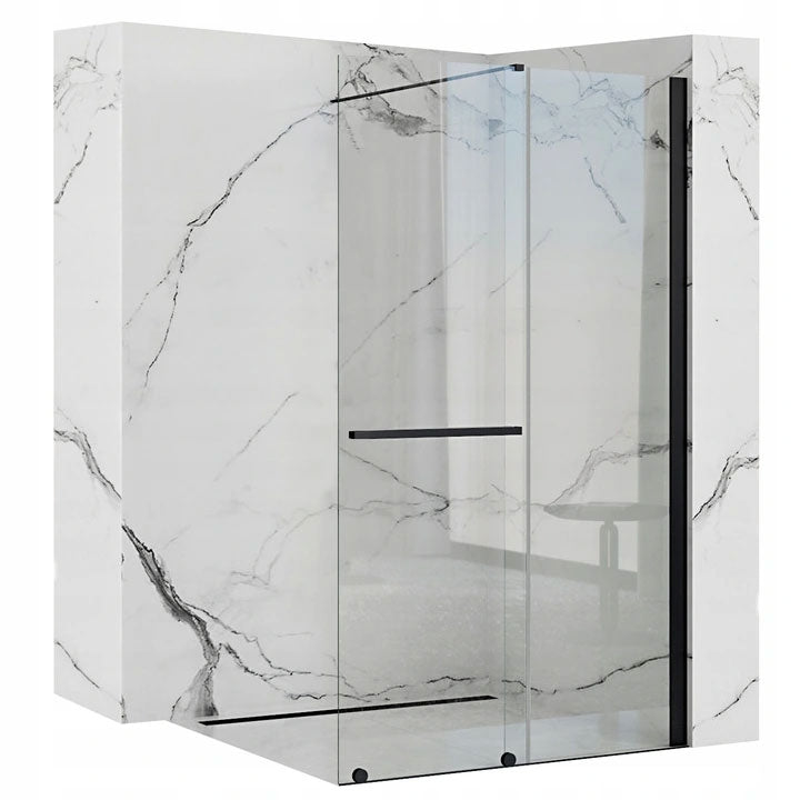 Duschwand Rea Cortis Black 100  6
