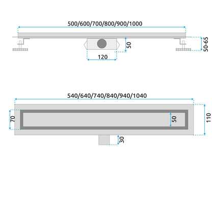 Duschrinne Rea Neox Titan 90 12