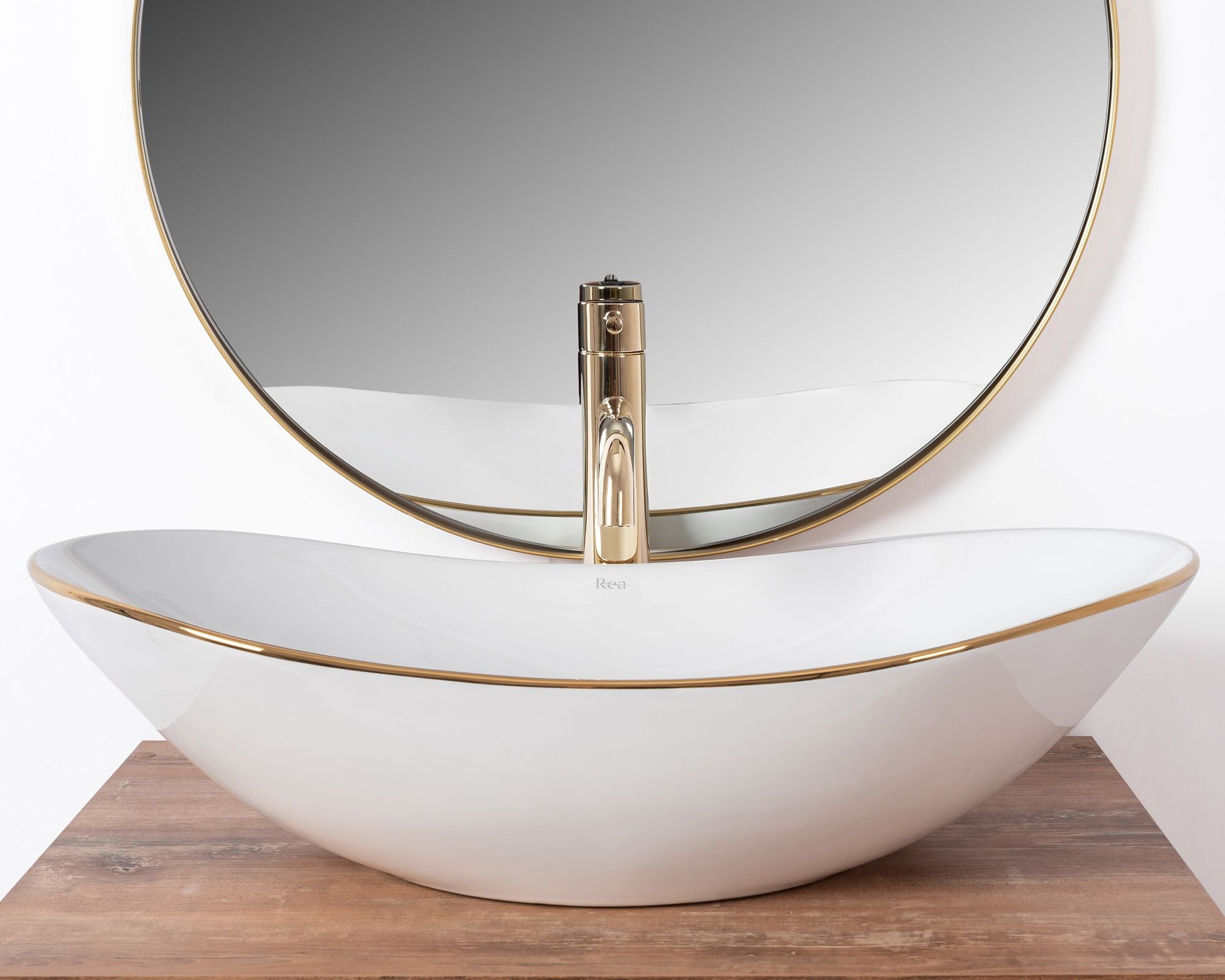 Aufsatzwaschbecken Rea Royal Gold Edge 3
