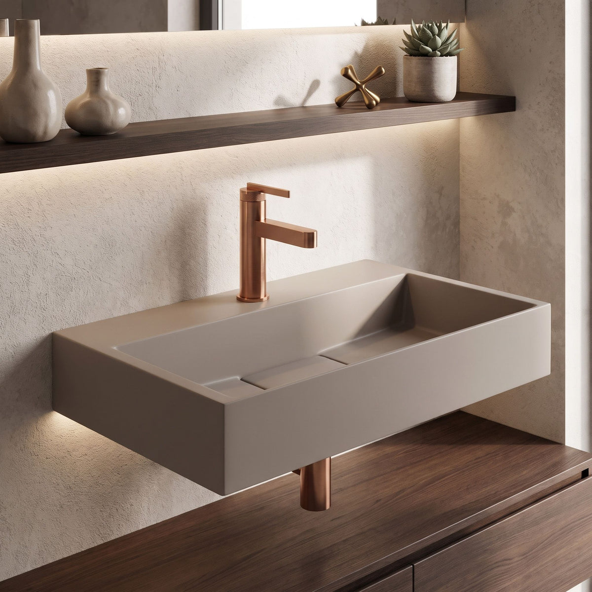 Waschbecken Konglomerat Rea GOYA TAUPE 60CM 6