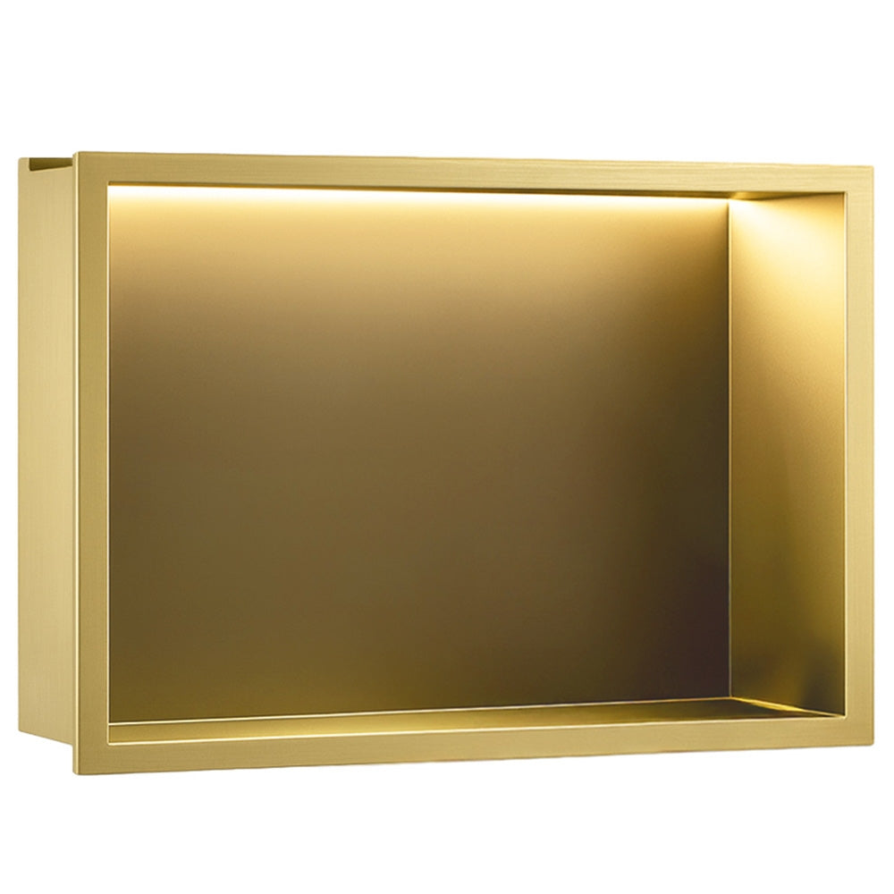 Wandeinbau-badezimmerregal Led 30x45 Brush Gold  1
