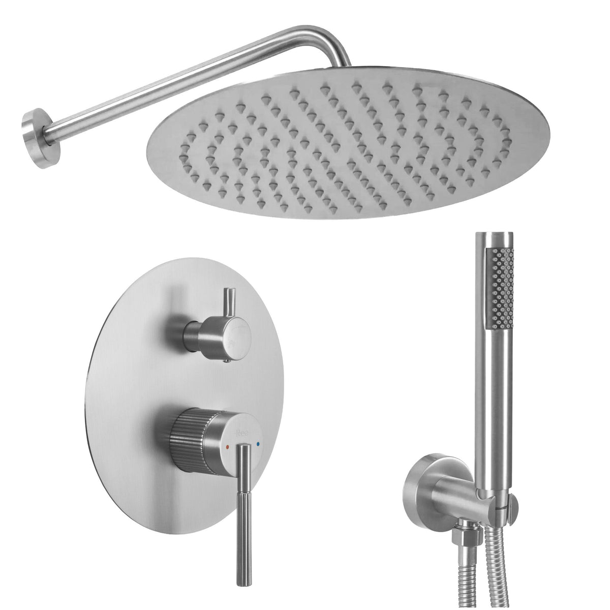 Unterputz-Duschset Rea Argon Nickel Brush + BOX 11