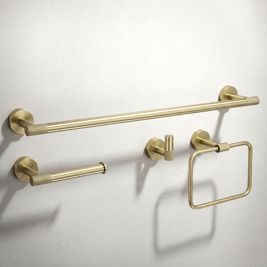 Badezimmer-accessoire-set Grid Brush Gold 4-teilig  1