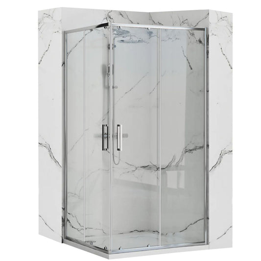 Duschkabine Rea Punto 80 x 100 ohne Duschwanne 1