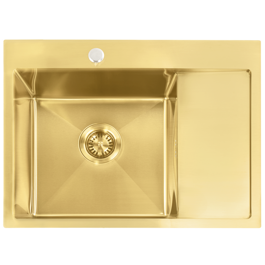 Edelstahlspüle Fin BRUSH GOLD  1