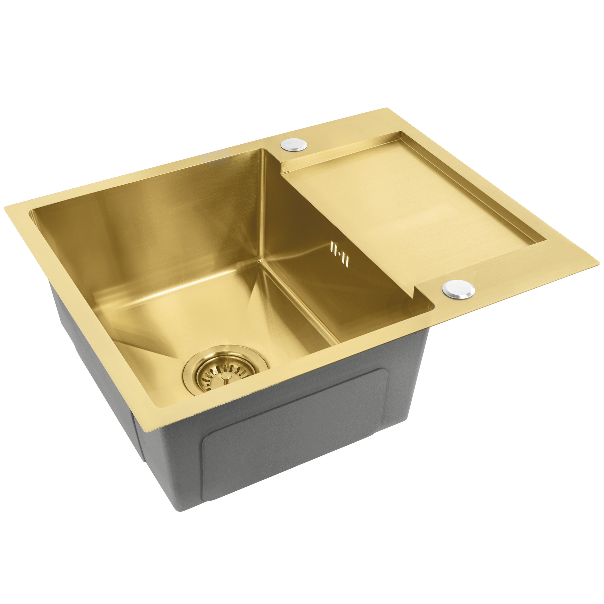 Edelstahlspüle Paul BRUSH GOLD mit Küchenarmatur 6