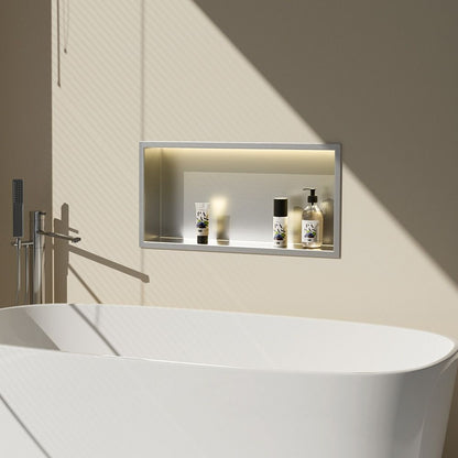 Wandeinbau-badezimmerregal Led 30x60 Steel Brush  8