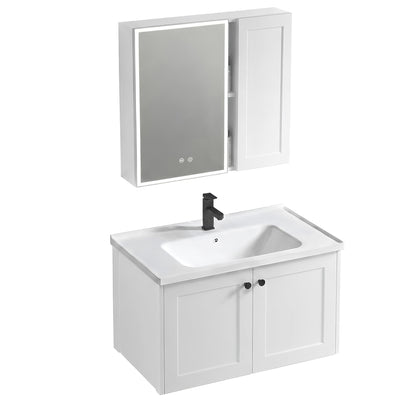 Badezimmermöbel-Set mit Waschbecken Monti 60cm White  2