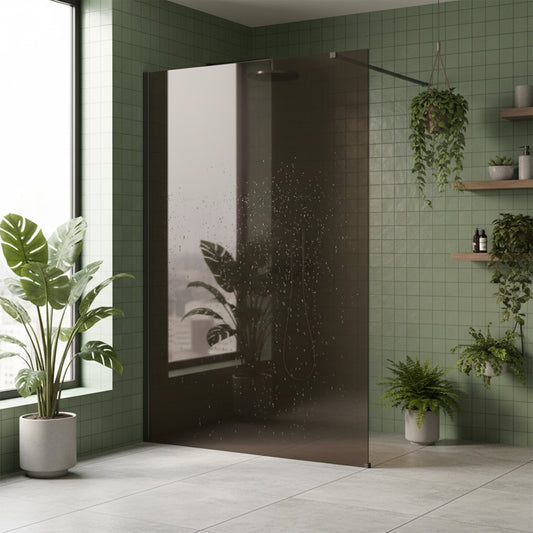 Duschwand Rea Flexi Brown / Titan 140  1