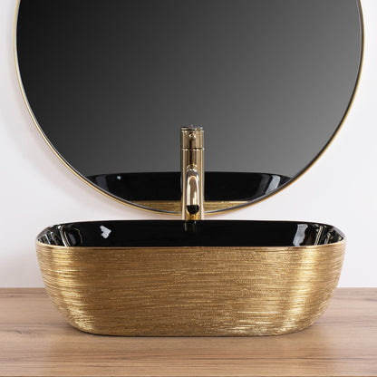 Aufsatzwaschbecken Rea Belinda BLACK GOLD BRUSH 3