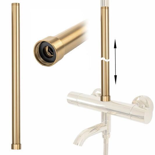 Verlängerung Für Bade-duschgarnitur Brush Gold 50cm  1