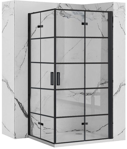 Duschkabine Rea Molier Black Double 80x90  1