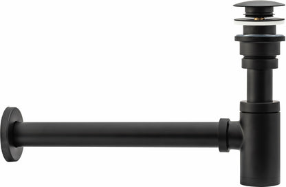 Waschbecken-Siphon Klik-Klak Universal Rea Schwarz Matt  2