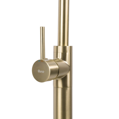 Waschbeckenarmatur freistehend Rea Lungo Brush Gold  3