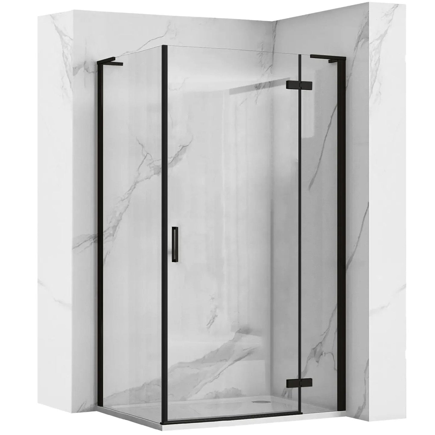 Duschkabine REA Hugo Black 100x80  1