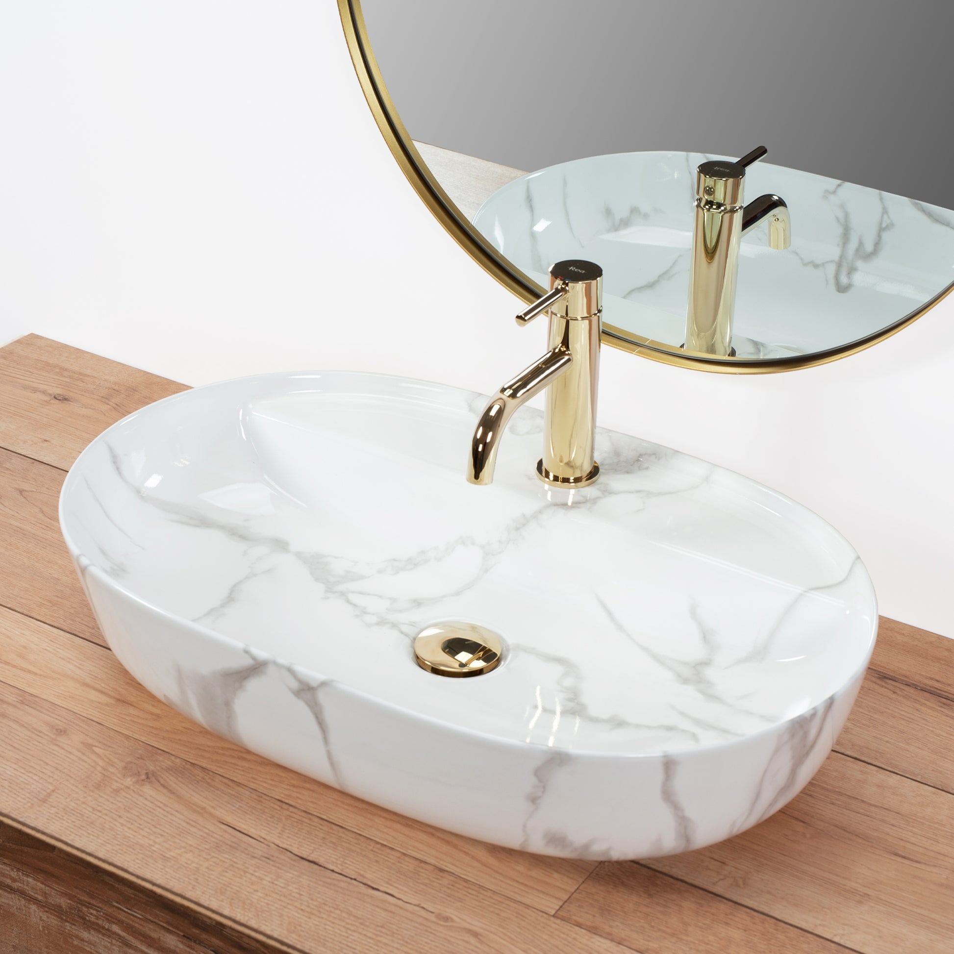 Aufsatzwaschbecken REA Aura 61 Marmo Shiny  6