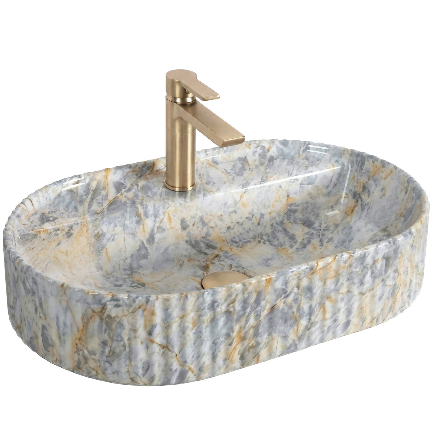 Aufsatzwaschbecken Rea Marcela 60 Ruststone  1