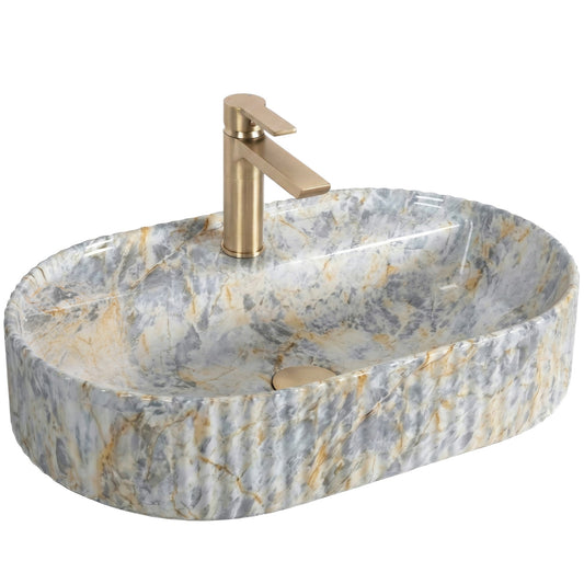 Aufsatzwaschbecken Rea Marcela 60 Ruststone  1