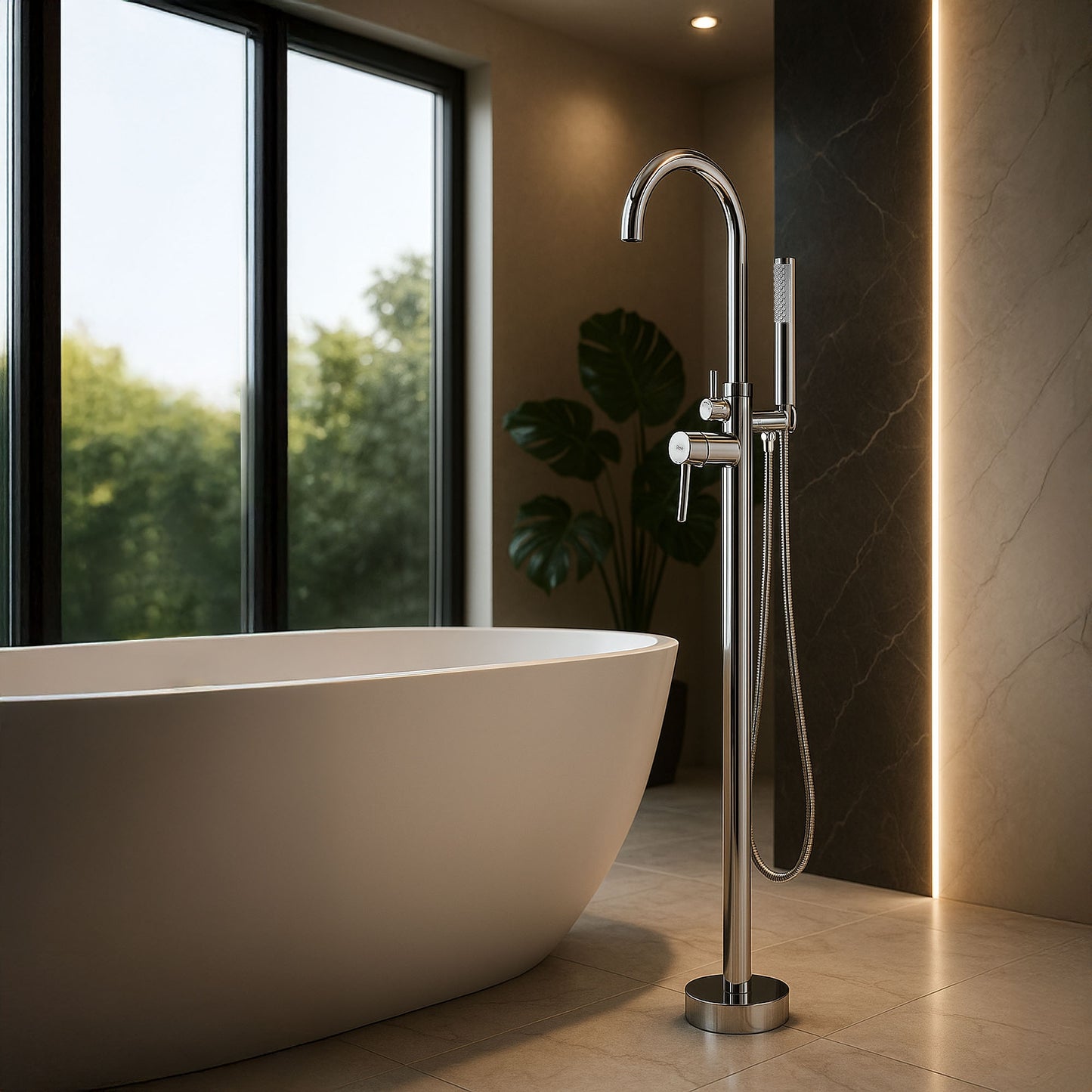 Frei stehende Armatur Rea Lungo Chrome  2