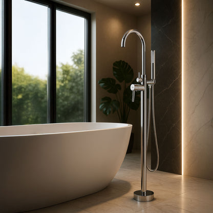 Frei stehende Armatur Rea Lungo Chrome  2