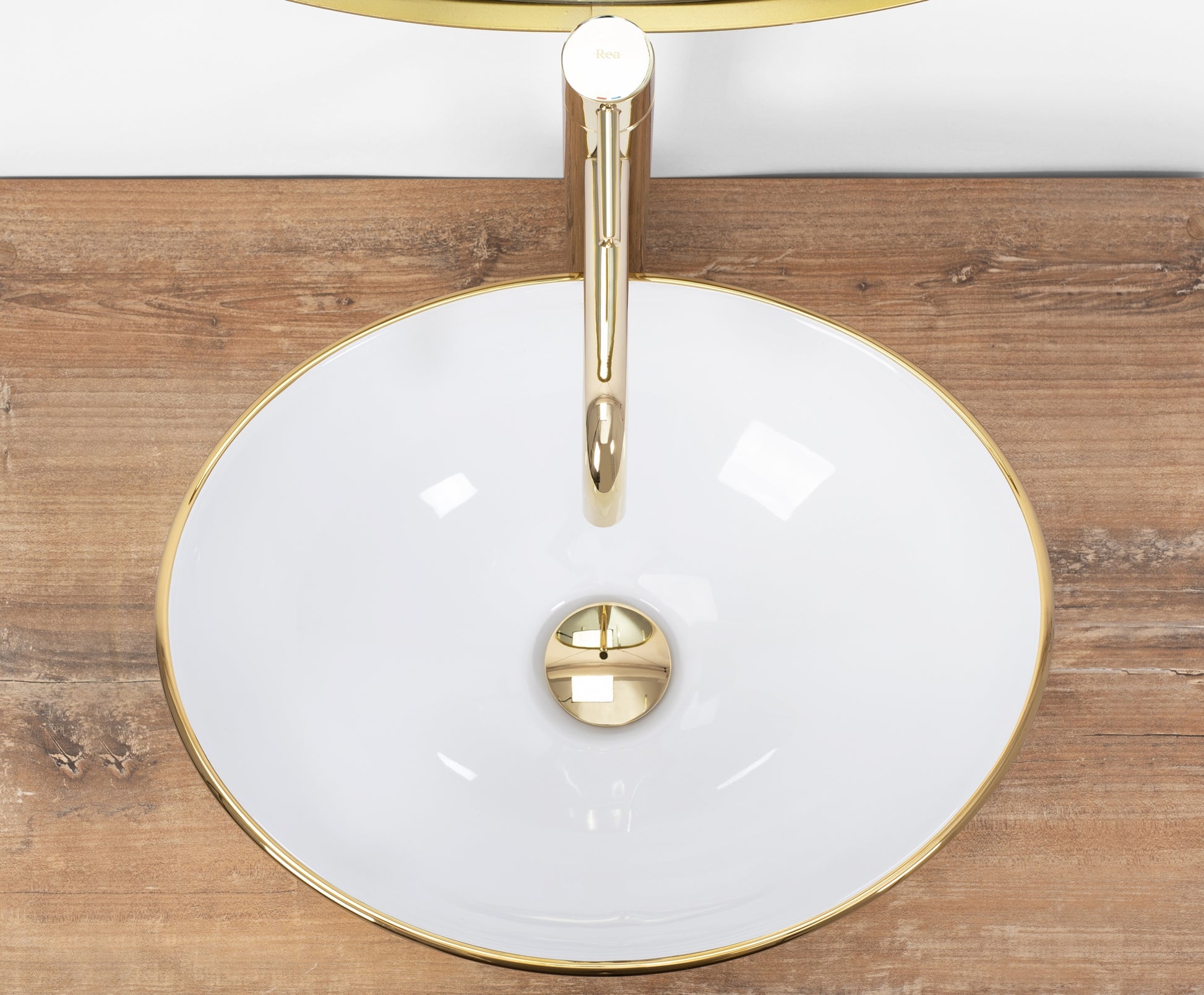 Aufsatzwaschbecken Rea Sofia Gold/white  4