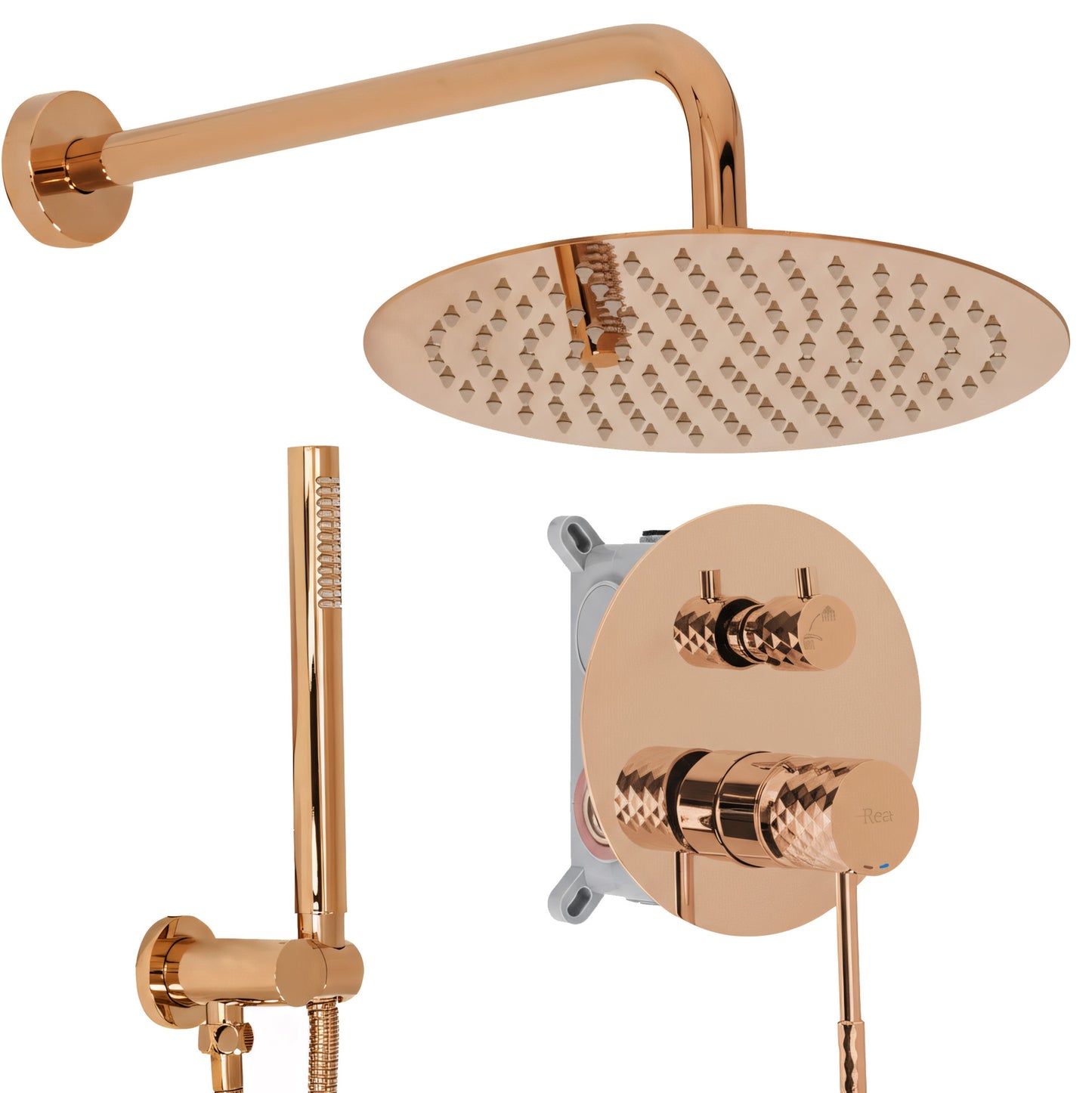Unterputz Duschset Rea Lungo Diamond Copper + Box  1