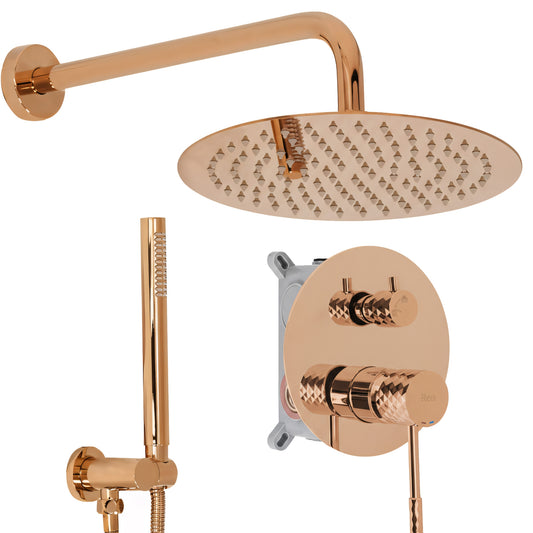 Unterputz Duschset Rea Lungo Diamond Copper + Box  1