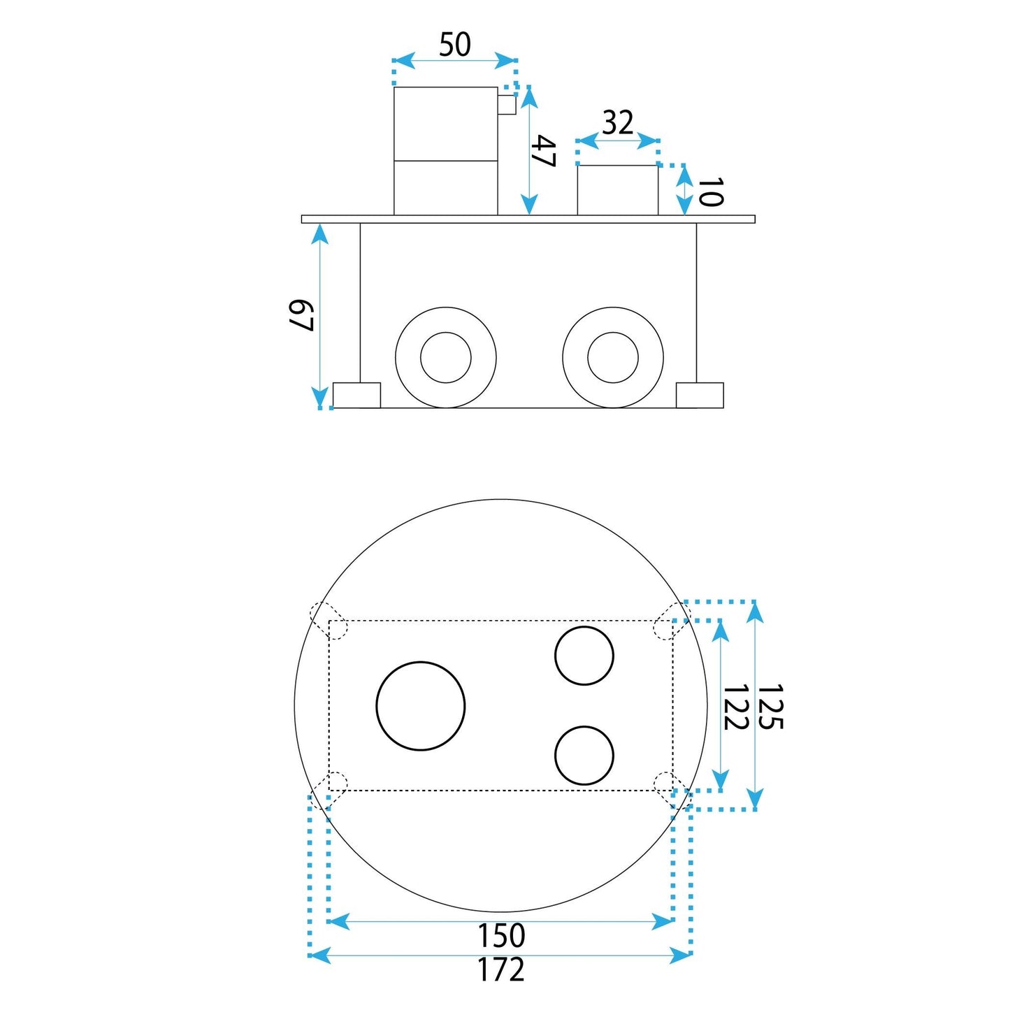 Unterputz Duschset Rea Lungo Diamond Copper + Box  8