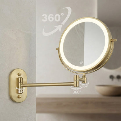 Spiegel LED Glow Brush Gold  4