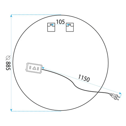 Spiegel LED 90cm HZJ090  10