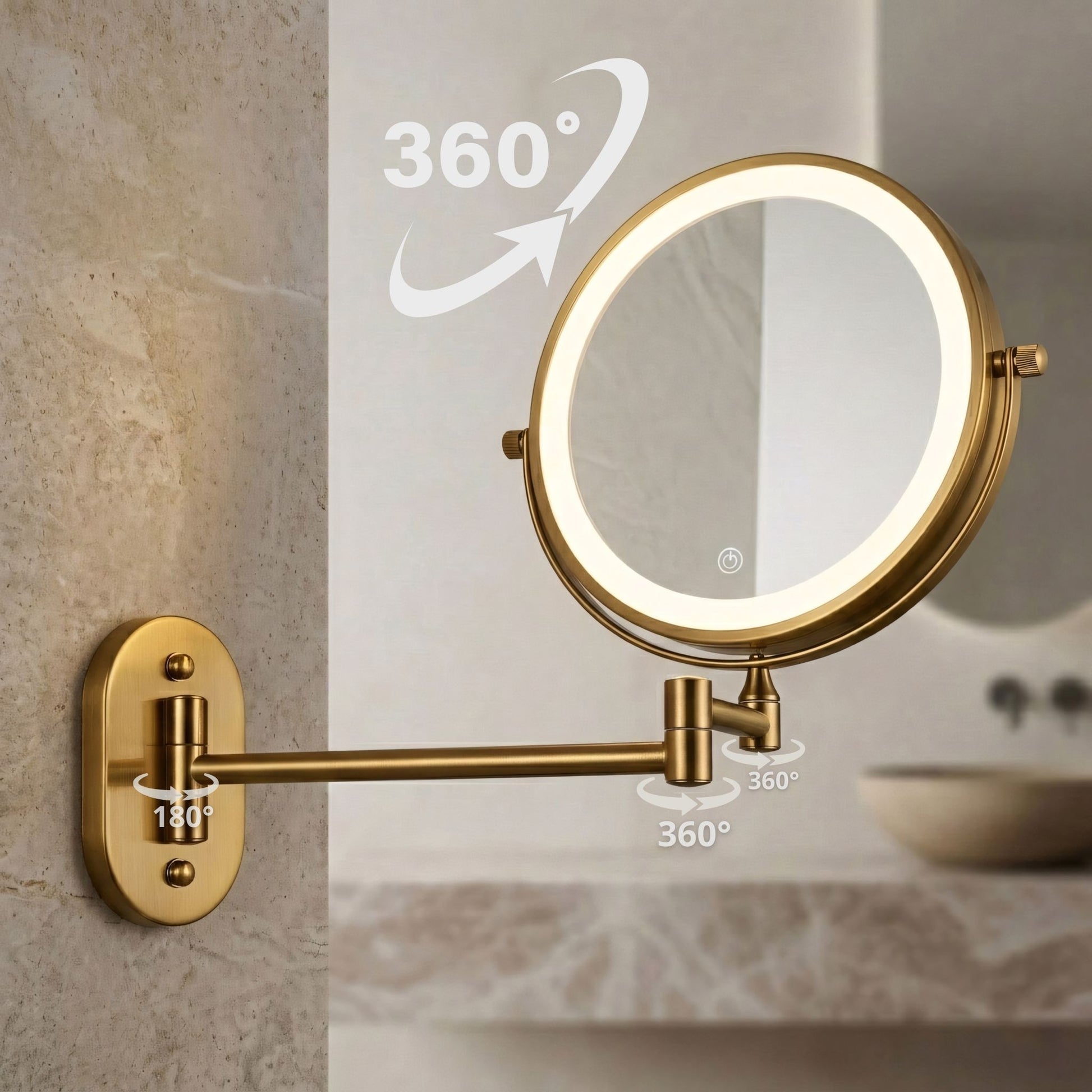 Spiegel LED Old Gold  4