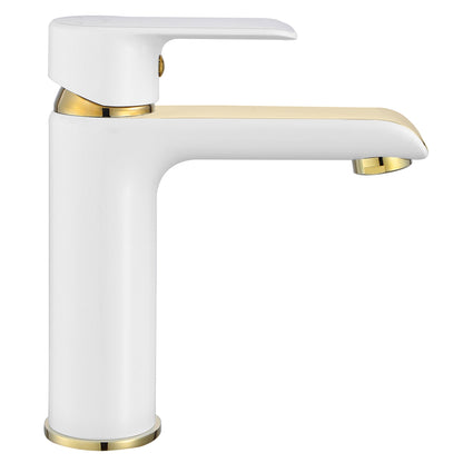 Waschbeckenarmatur REA Bloom White Gold Low  2