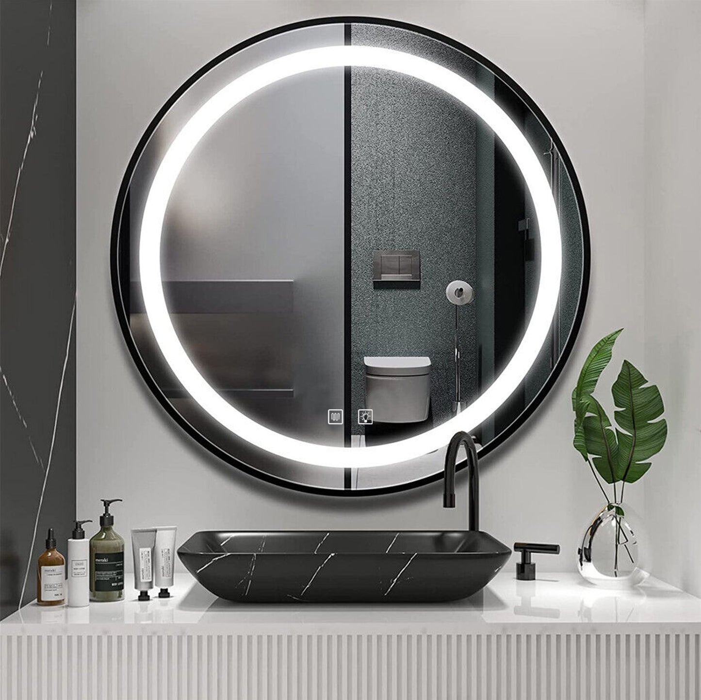 Spiegel LED 50cm MMJ Black  3