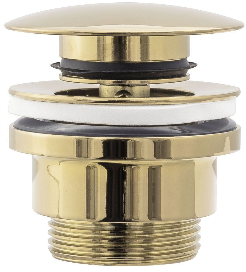 Set Aufsatzwaschbecken Sofia marble black + Waschbeckenarmatur Lungo gold + Stöpsel gold  6