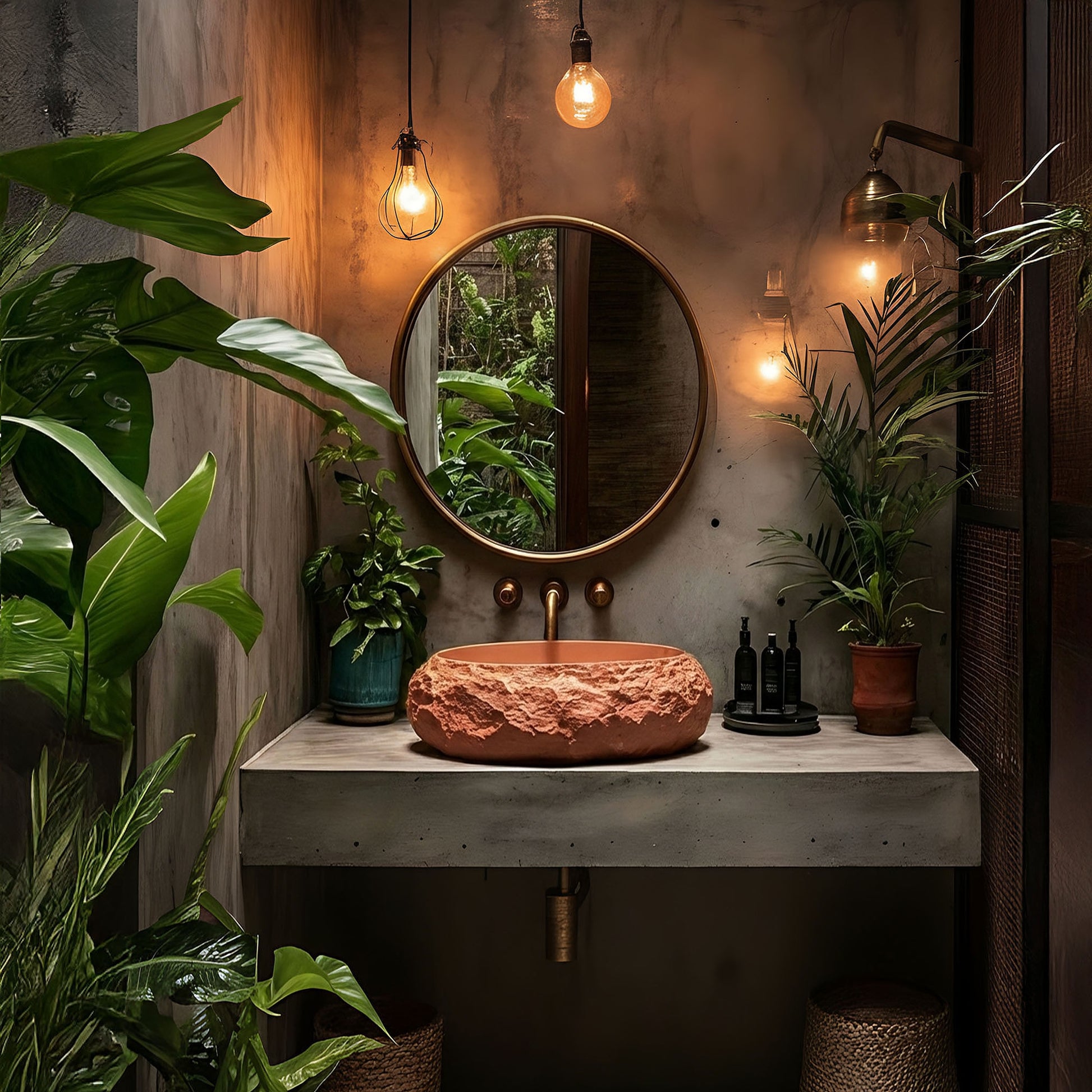 Aufsatzwaschbecken Rea Mika Terracotta  6