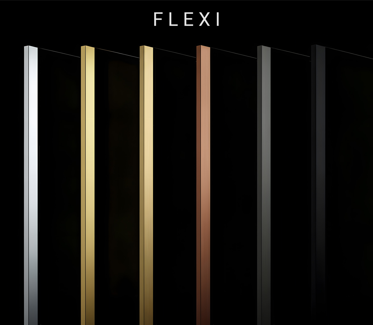 Duschwand Rea Flexi Grey / Chrome 130  7