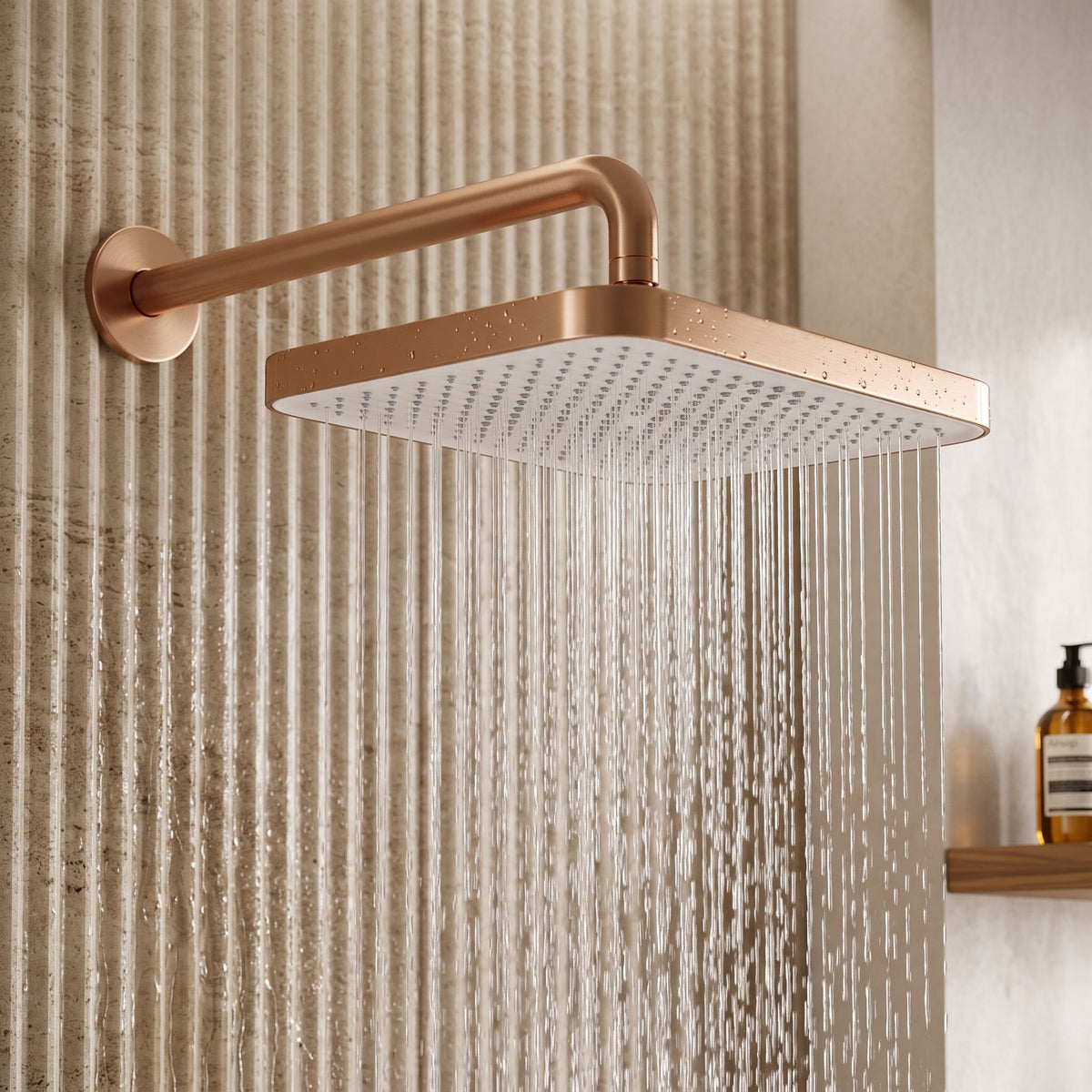 Rechteckige Regendusche REA JS-032 Brushed Copper 10